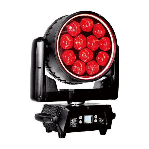 Outdoor Waterproof 12pcs 40w RGBW 4in1 LED Wash Moving Head Light With Zoom Pixel control
